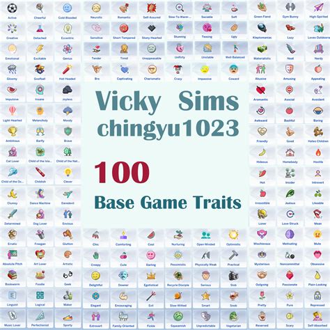 chingyu_100traitspack_v1.7|100 Base Game Traits Pack v2 – @chingyu1023vick on Tumblr.